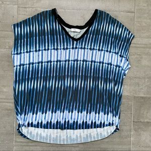 Vince S blue black shirt top tunic oversized shirt